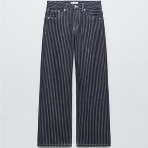 ⚡️SOLD⚡️ Zara TRF Striped Mid-Rise Boyfriend Pants
